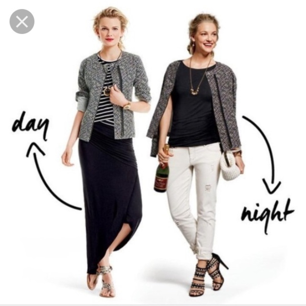 Cabi Cliffside Jacket Blazer Zip Structured S - image 3